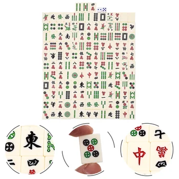1 Rinkinys Daugkartinio naudojimo Juokinga Mahjong Nustatyti Mahjong Rinkinys Kinijos Mahjong Nustatyti Namų Draugais Papuošti