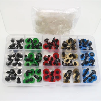 100VNT 12mm Derinys Spalvų Plastikinių Gyvūnų Saugos Akys Žaislų Meškiukas Įdaryti Lėlės Amatų Amigurumi Aksesuarų Dėžutė