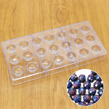 21 Diamond Polikarbonatas PC Šokolado Pelėsių 3D Saldainis Minkštas Karamelinis Pyragas Formų Virtuvės Kepimo Pyragai, bandelės, Įrankiai