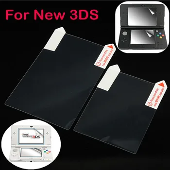 2in1 Viršuje, Apačioje HD Aiškiai Apsauginės Plėvelės Paviršiaus Guard Dangtelis Naujas Nintendo 3DS Skaidrius LCD Screen Protector Odos
