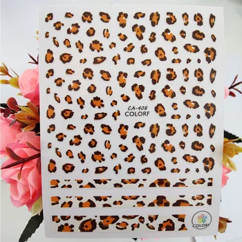 3D Nagų Lipduką Leopardo Dizaino Klijų Meno Lipdukai Nagams Folija Decoraciones Lipdukai, Manikiūro Reikmenys
