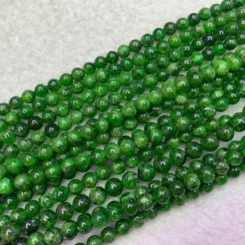 6mm-6.5 mm, žalia diopside karoliukai gamtos perlas akmens karoliukai 