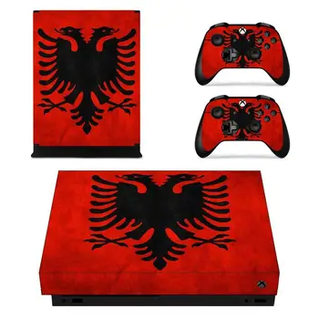 Albanijoje Nacionalinė Vėliava, Pilnas draudimas Odos Konsolės & Valdytojas Decal Lipdukai Xbox One X Odos, Vinilo Lipdukai