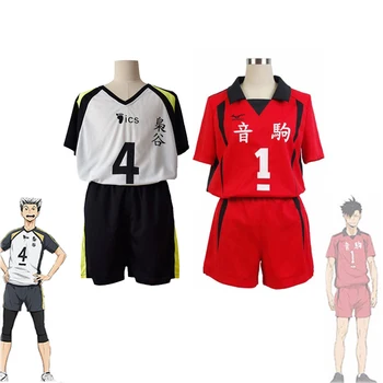 Anime Haikyuu!! Nekoma vidurinės Mokyklos cosplay kostiumų Nr. 1 Tetsurou Kuroo nr. 5 Kenma Kozume cosplay Džersis Sporto Dėvėti Vienodos