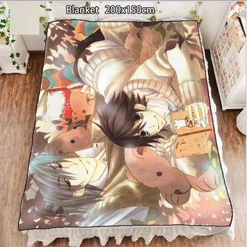 Anime Vilnos Antklodė Junjou Junjo Romantica Takahashi Misaki usami akihiko antklodė kilimas minkštas patalynės reikmenys 200x150cm