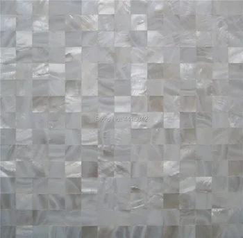 Besiūlės baltos spalvos gėlavandenių motina perlų mozaikos plytelių vidaus apdaila, vonios sienos plytelių backsplash 1 kvadratinį metrą/daug AL068