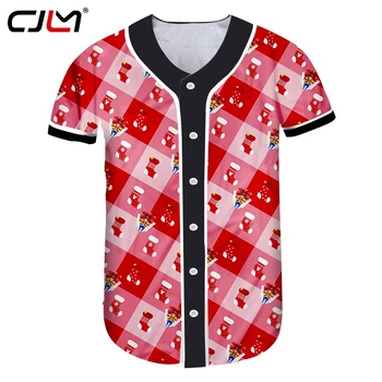 CJLM Naujas Rekomenduojame Vyrų Kalėdų Beisbolo Marškinėliai 3D Atspausdintas Kojinės Ir Dovanų Dėžutės Mėgėjams Marškinėlius Oversizend 5XL