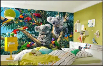 Custom foto tapetai, sienų ir 3 d freskomis Šiuolaikinės miškų aliejaus tapybai vaikų kambarys fono sienos dokumentų namų puošybai