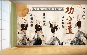 Custom freskos 3d foto tapetai Kinų kovos menai kovos įgūdžius namų dekoro kambarį tapetų sienos, 3 d ritininis