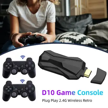 D10 Žaidimų Konsolės Jautrus Ne atidėtas Plug Žaisti 2.4 G Bevielio Retro Du Player Vaizdo Žaidimas Stick Namų