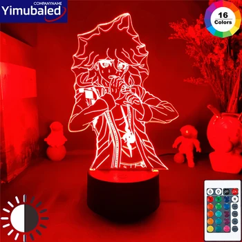 Danganronpa 3D Naktį Šviesos diodų (LED Stalo Lempa Gerbėjai Kolekcija Anime Žaidimas Duomenys Kokichi Oma Komaeda Nagito Cosplay Miegamojo Puošimas