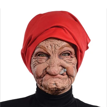 Helovinas Kaukės Rūkymas Sena Močiutė Kaukė Latekso Kaukės Realus Kostiumas Helovyno Cosplay Rekvizitai