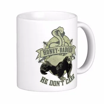 Honey Badger nerūpi Baltos Kavos Puodeliai, Arbatos Puodelis Pritaikyti Dovana LVSURE Keramikos Puodelis Kelionės Kavos Puodeliai