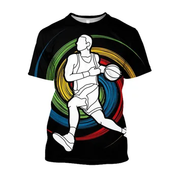 Jumeast 3D Žaisti Krepšinio Žaidimas Spausdinti Vyrų Marškinėliai Atsitiktinis Didelio Dydžio Veikia sportinius Marškinėlius, Sportinę aprangą, Estetinį Jaunimo Drabužių