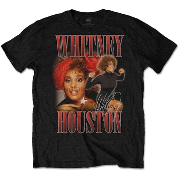 Juoda Whitney Houston 90s Duoklė Oficialiai Tee T Shirt Mens Unisex