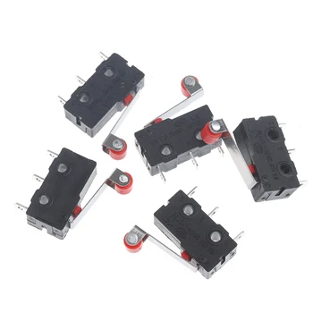 Karšto Pardavimo 10vnt/Set Mini 3-Pin Tact Switch KW11-3Z 5A 250V Apvali Rankena Laikrodis Mikrojungiklis Naujas 2019