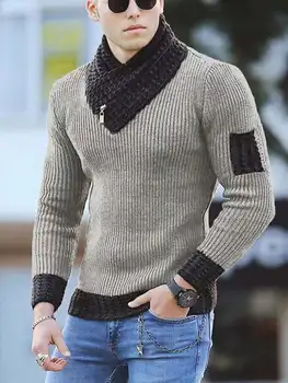 Korėjos Rudens Mados Vyrams, Atsitiktinis Vintage Stiliaus Megztinis Vilnos Golfo Negabaritinių Žiemos Vyrų Šiltas Medvilnės Megztiniai Puloveriai