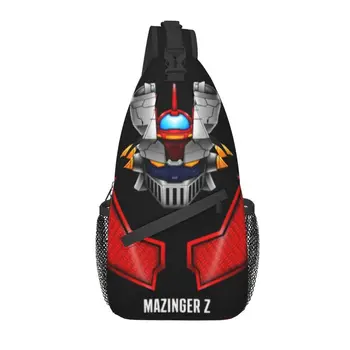 Mazinger Z Anime UFO Robotas Kilpos Krūtinės Krepšys Pritaikytas Crossbody Pečių Kuprinė Vyrai Keliauja Daypack