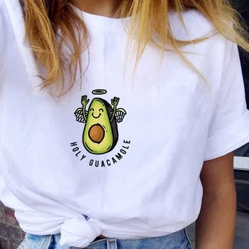 Meilė Šventoji Guacamole Print T-Shirt Marškinėliai Dovana Veganų Avokado Marškinėliai Avocuddle Marškinėliai Tee Veganų Marškinėliai Vaporwave Viršūnės