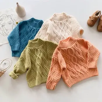 Merginos Megztinis 2021 Naujų Vaikų Žiemos Drabužiai Vaikams, drabužiai Kūdikiams Mergina Puloveriai Mahua linija Trikotažas Vaikams Viršūnių Pavasario