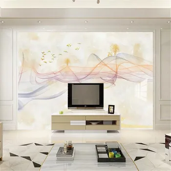 Milofi prabangos atmosferą abstrakčių linijų geltona dragon jade marmuro modelis didelis, tapetai, freskos TV fono sienos