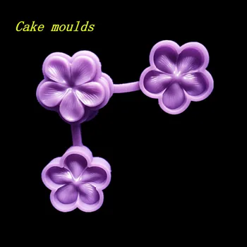 Minkštas pyragas pelėsių mini gėlių formos apdailos Silikono forma 