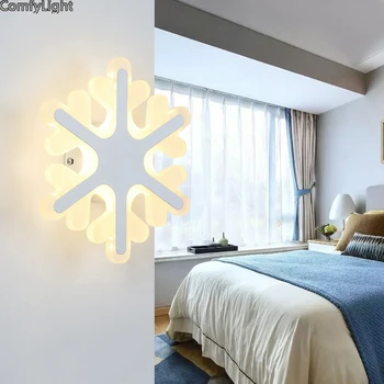 modernus Minimalizmas kūrybos sienos lempos šviesos led vidinis lovos vaikams, Miegamojo Kambarį apšvietimo sniego sienos sconces Virtuvė
