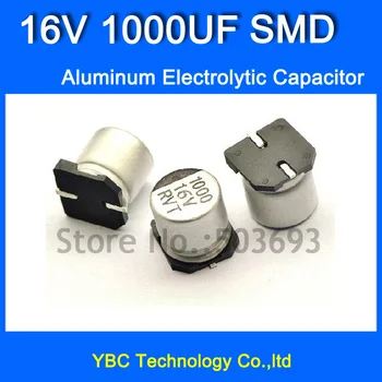Nemokamas Pristatymas 100vnt/daug 1000UF 16V SMD Aliuminio Elektrolitinių Kondensatorių 10*10MM