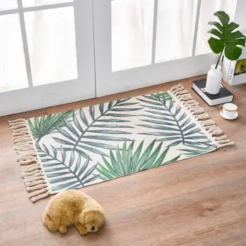 Nordic light luxury medvilnės audiniai grindų kilimėlis audinio atspausdintas kutas grindų kilimėlis namų ūkių gyvenamojo kambario, miegamojo lovos kilimėlis kilimas kilimas
