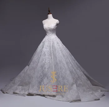 Prabangos Iliuzija Dizainerio Darbo Kokybę Didelis Reljefiniai Kamuolys Suknelė Vestuvių Suknelės, Chalatas De Mariage Vestido de Noiva