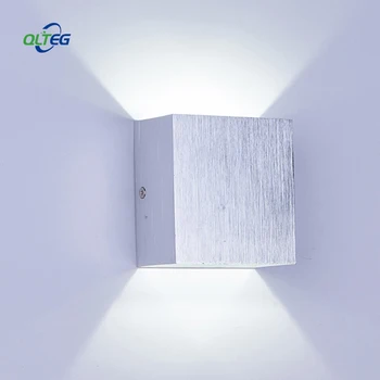 QLTEG 5W lampada LED Aliuminis sieninis lengvųjų geležinkelių projekto Aikštėje LED sienos lempos naktiniai kambario, miegamojo, patalpų sieniniai šviestuvai menas