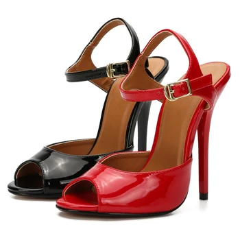 Raudona Juoda Šviesus Odinis Ponios Naujas Mados Dizaineris Prabangus Elegantiškas Šalies Moterų Sandalai Aukštakulniai Batai Moterims Vasaros 2022