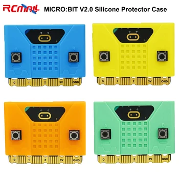 RCmall 5vnt Silikono Raštas Atveju BBC Micro:tiek MIKRO:TIEK V2.0 Vaikams Švietimo Geltona/ Žalia/ Mėlyna/ Oranžinė