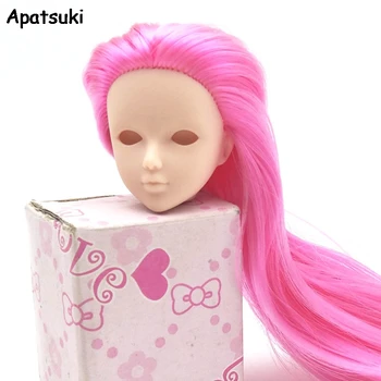 Rožinės spalvos Plaukų Lėlės Galvą Barbie Lėlės Minkštu 