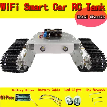T300 RC WiFi Robotas Bakas Automobilių Važiuoklės Kontroliuojamas Android/iOS Telefonas remiantis Nodemcu ESP8266 Valdybos+Pavara Shield 