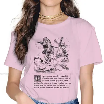 Vėjo malūnas Mados TShirts Don Quijote De La Mancha Mergina Harajuku 5XL T Shirt Apvalus Kaklas Didelis Dydis