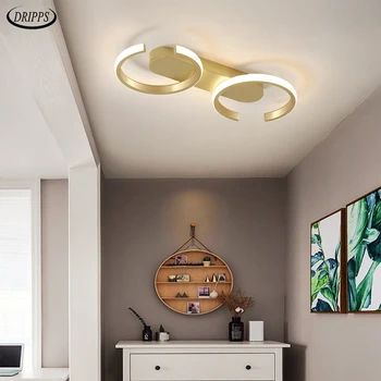 Šiuolaikinių LED kambarį šviesa miegamojo, valgomojo interjero apšvietimo tyrimas, prieškambario lubų lempos šviesa už kambario Šviestuvai