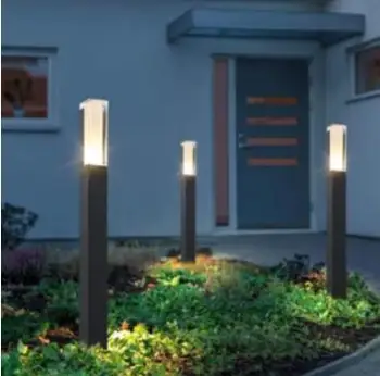 Šiuolaikinės aliuminio skiltyje lempos lauko kiemas villa kraštovaizdžio vejos lempa rašyti naujų vandeniui LED kiemo vejos lempos