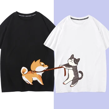 Šunų, Kačių Modelis Netflix Porų Drabužių Tendencija Ins Super Karšta T-shirt Vyrai trumparankoviai Vasaros Didelio Dydžio Dizaino Prasme Vyresnysis