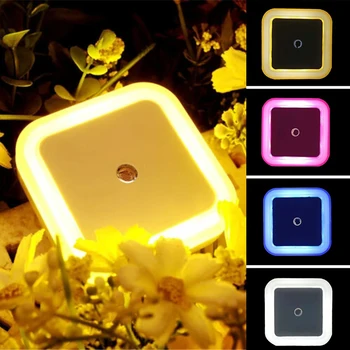 Šviesos Kontrolės Naktį Šviesos diodų (LED) Naktį Šviesos Belaidžio Automatinės Šviesos Mini EU Plug naktinė lempa Lempos Kambarį Miegamojo Puošmena
